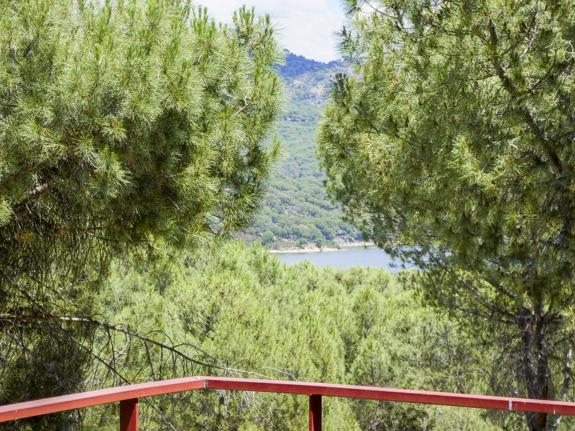 Terraza con vistas al pantano (350m en el mapa)